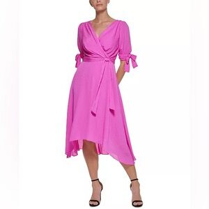 DKNY Fuchsia Zip-Up Dress